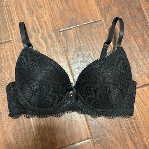Adrienne Vittadini Black Lace Bra